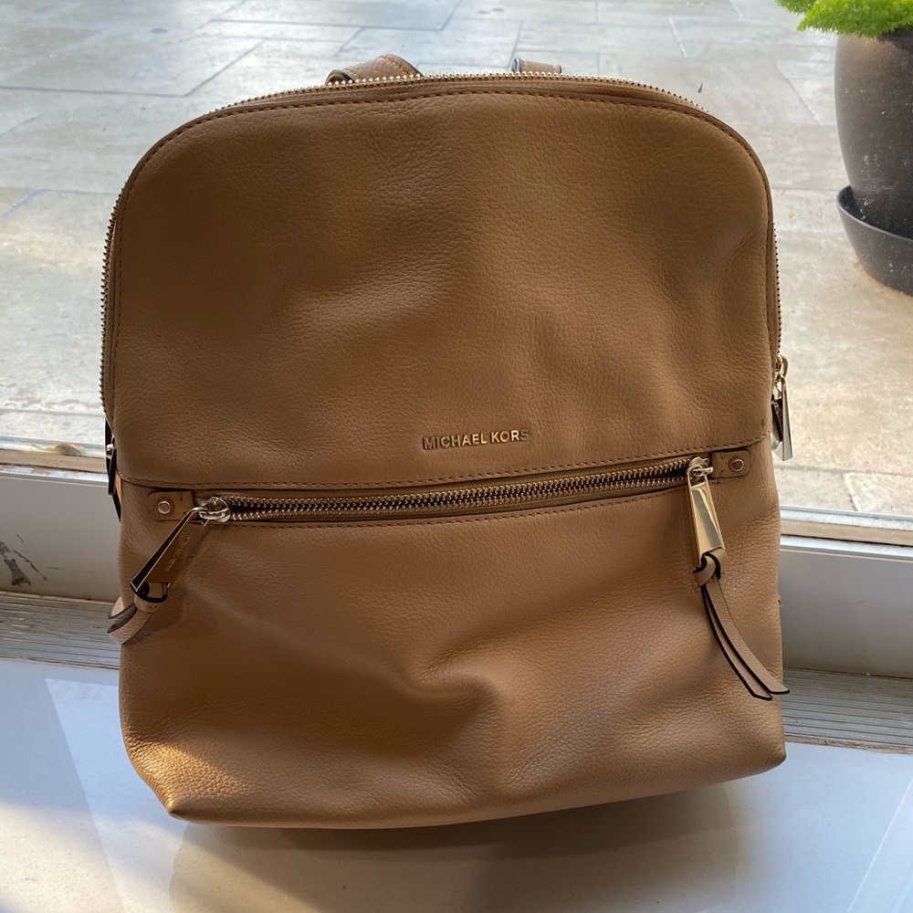 Michael kors Rhea slim backpack tan